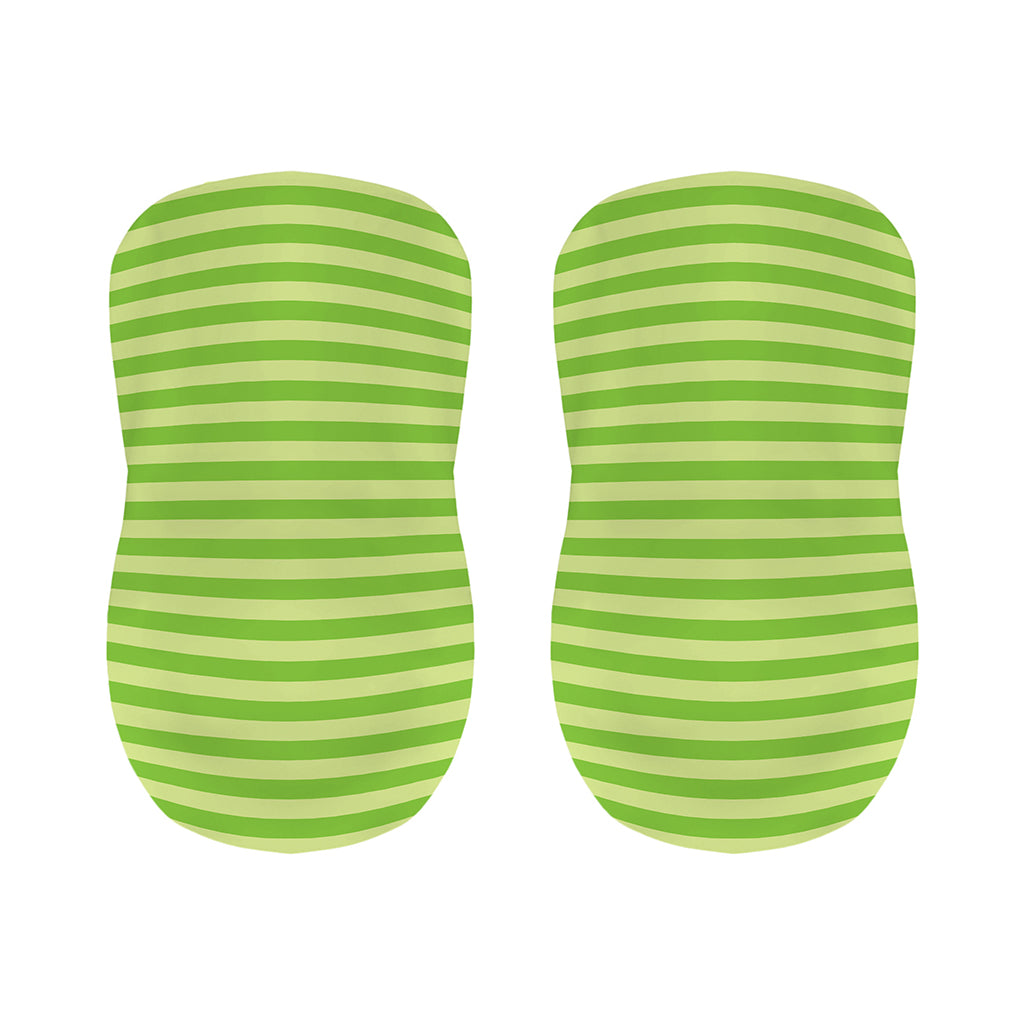 Green Striped Pattern Print Bar Stool Covers