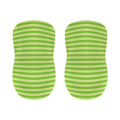 Green Striped Pattern Print Bar Stool Covers