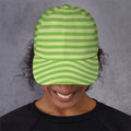 Green Striped Pattern Print Baseball Cap