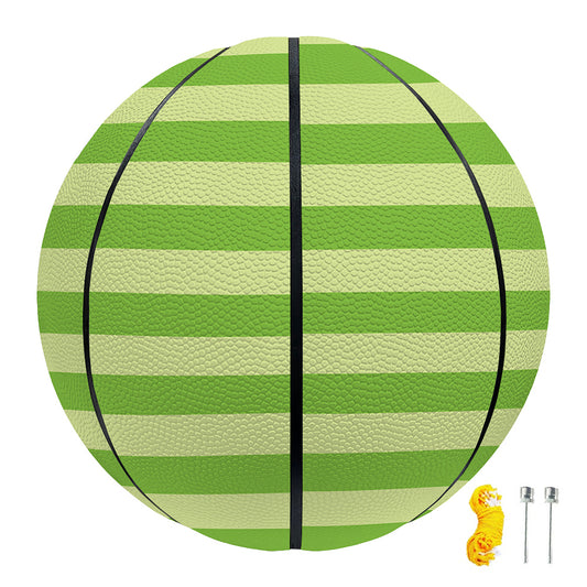 Green Striped Pattern Print Basketball