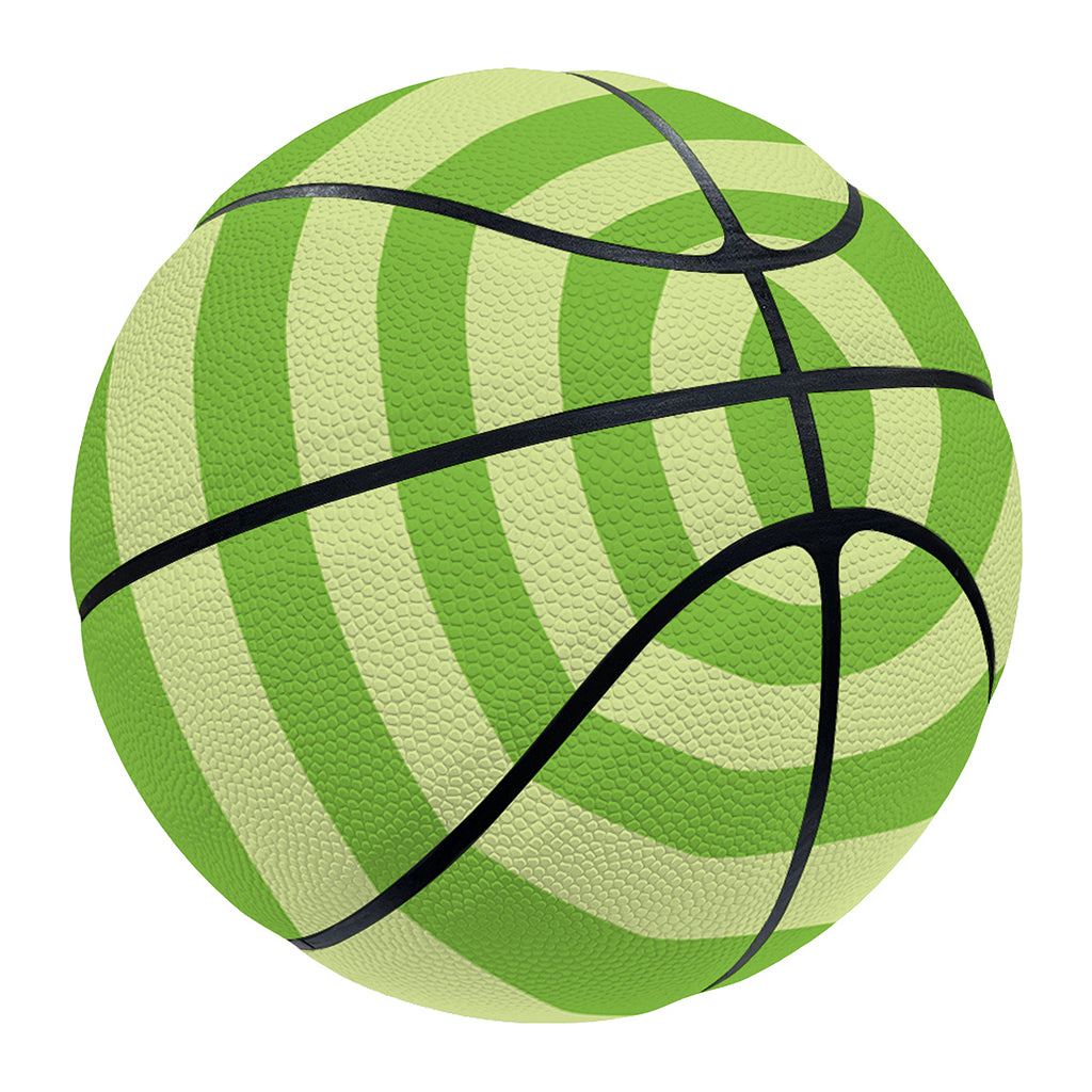 Green Striped Pattern Print Basketball