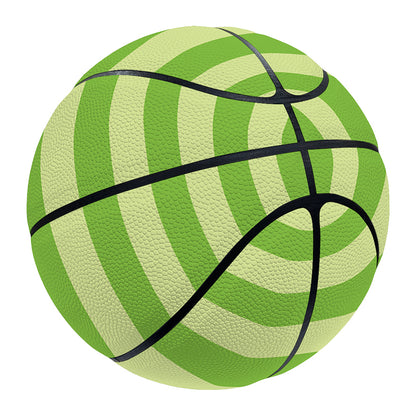 Green Striped Pattern Print Basketball