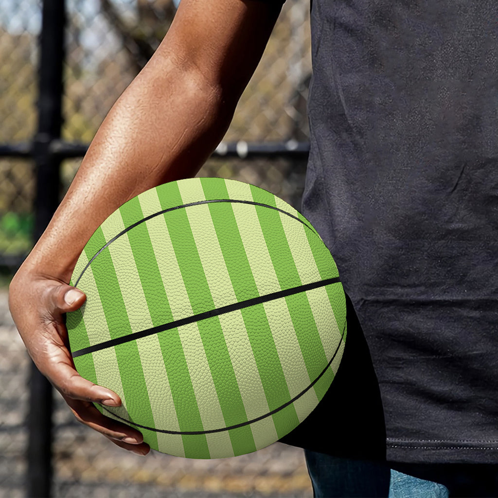 Green Striped Pattern Print Basketball