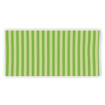 Green Striped Pattern Print Beach Towel