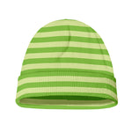 Green Striped Pattern Print Beanie