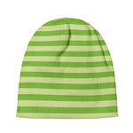 Green Striped Pattern Print Beanie