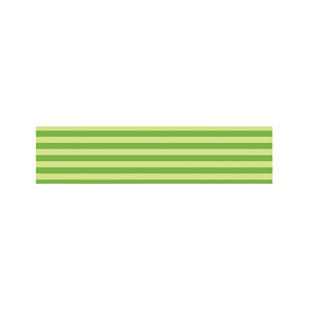 Green Striped Pattern Print Bed Runner