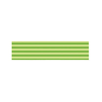 Green Striped Pattern Print Bed Runner