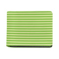 Green Striped Pattern Print Bifold Wallet