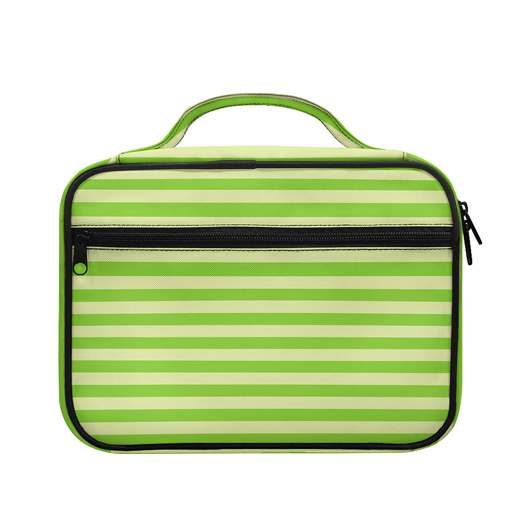 Green Striped Pattern Print Briefcase Bible Bag