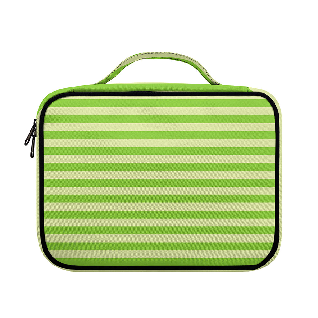 Green Striped Pattern Print Briefcase Bible Bag