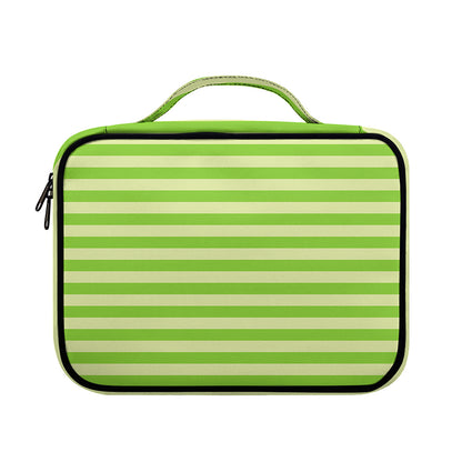 Green Striped Pattern Print Briefcase Bible Bag