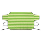 Green Striped Pattern Print Car Windshield Snow Cover
