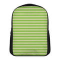 Green Striped Pattern Print Casual Backpack