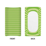 Green Striped Pattern Print Changing Pad Cover