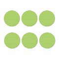 Green Striped Pattern Print Coaster Set