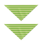 Green Striped Pattern Print Dog Bandana