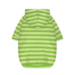 Green Striped Pattern Print Dog Zip Up Hoodie
