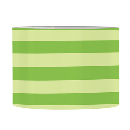 Green Striped Pattern Print Drum Lamp Shade