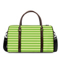 Green Striped Pattern Print Duffel Bag
