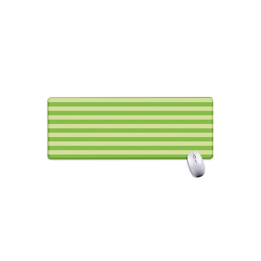 Green Striped Pattern Print Extended Mouse Pad