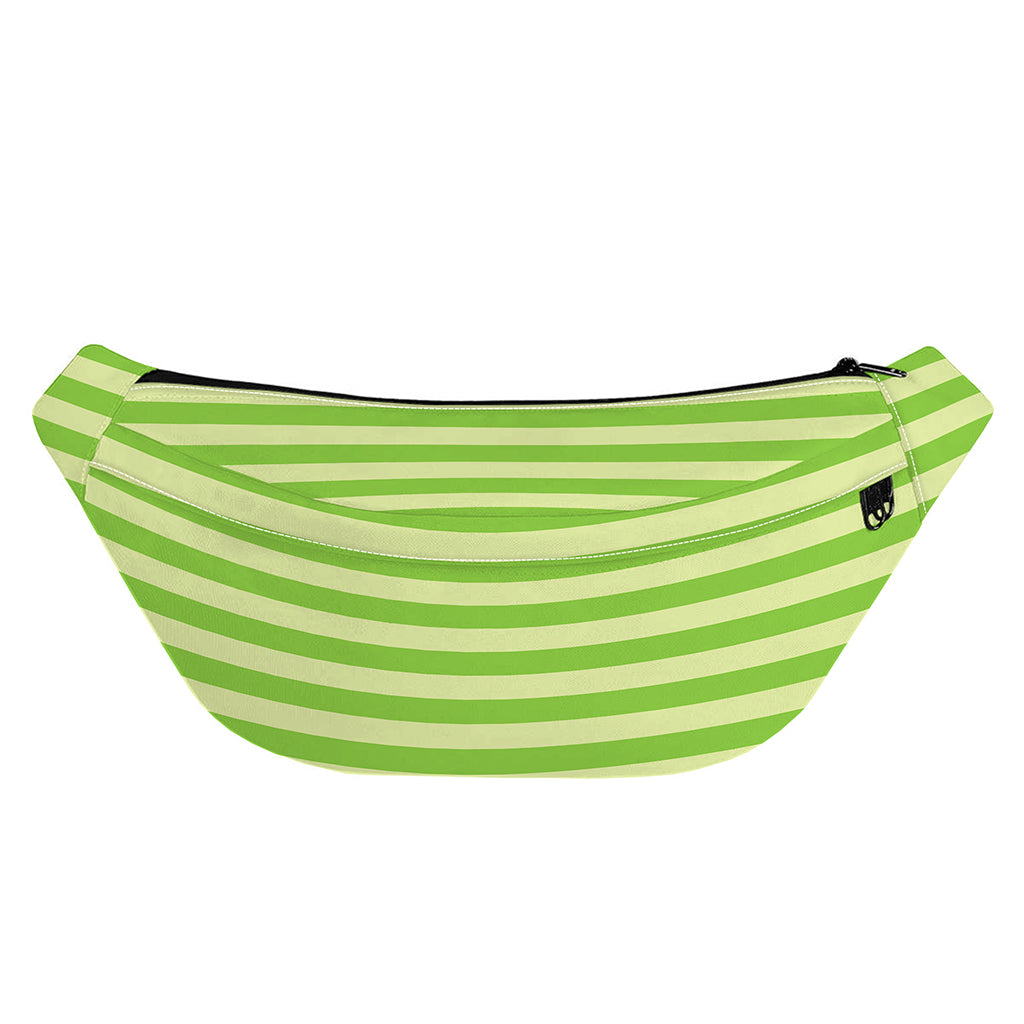Green Striped Pattern Print Fanny Pack