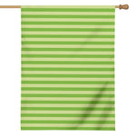 Green Striped Pattern Print House Flag