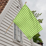Green Striped Pattern Print House Flag