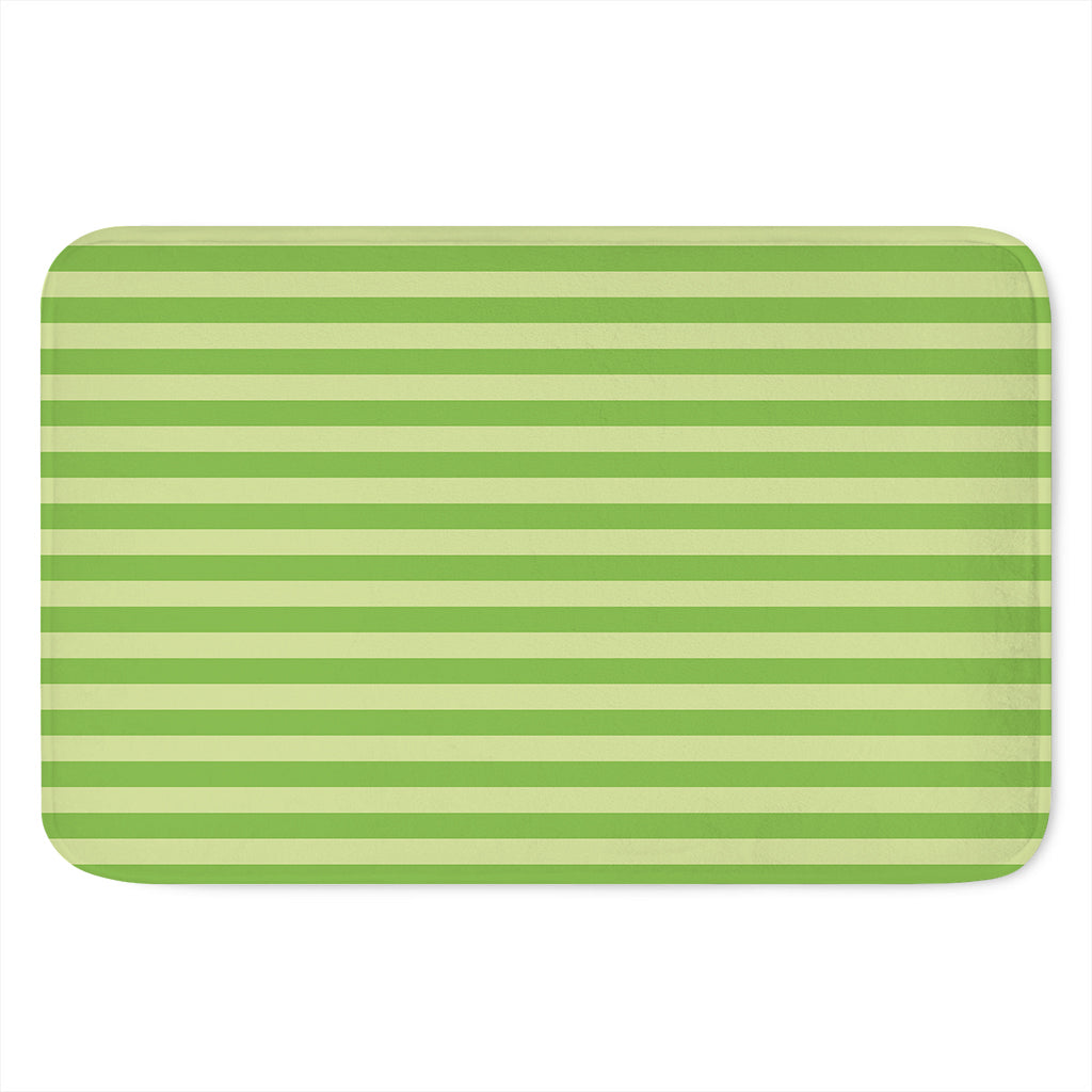 Green Striped Pattern Print Indoor Door Mat