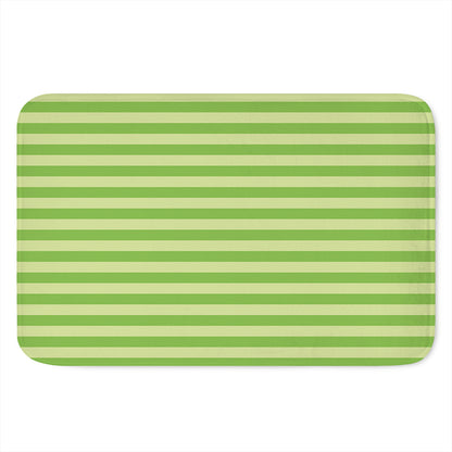 Green Striped Pattern Print Indoor Door Mat