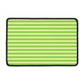 Green Striped Pattern Print Kitchen Mat