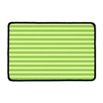 Green Striped Pattern Print Kitchen Mat