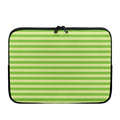 Green Striped Pattern Print Laptop Sleeve