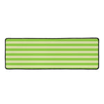 Green Striped Pattern Print Long Kitchen Mat