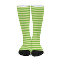 Green Striped Pattern Print Long Socks