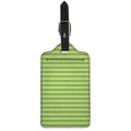 Green Striped Pattern Print Luggage Tag