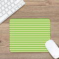 Green Striped Pattern Print Mouse Pad