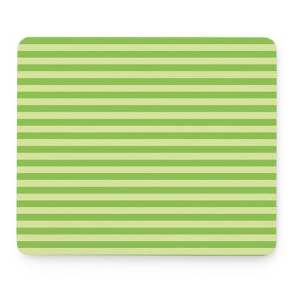 Green Striped Pattern Print Mouse Pad