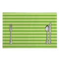 Green Striped Pattern Print Placemat