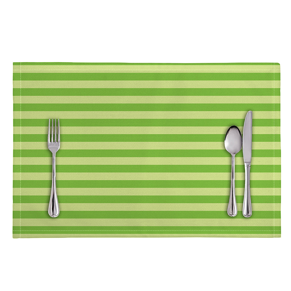 Green Striped Pattern Print Placemat