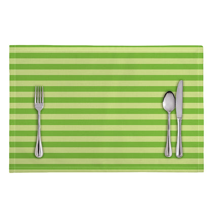 Green Striped Pattern Print Placemat