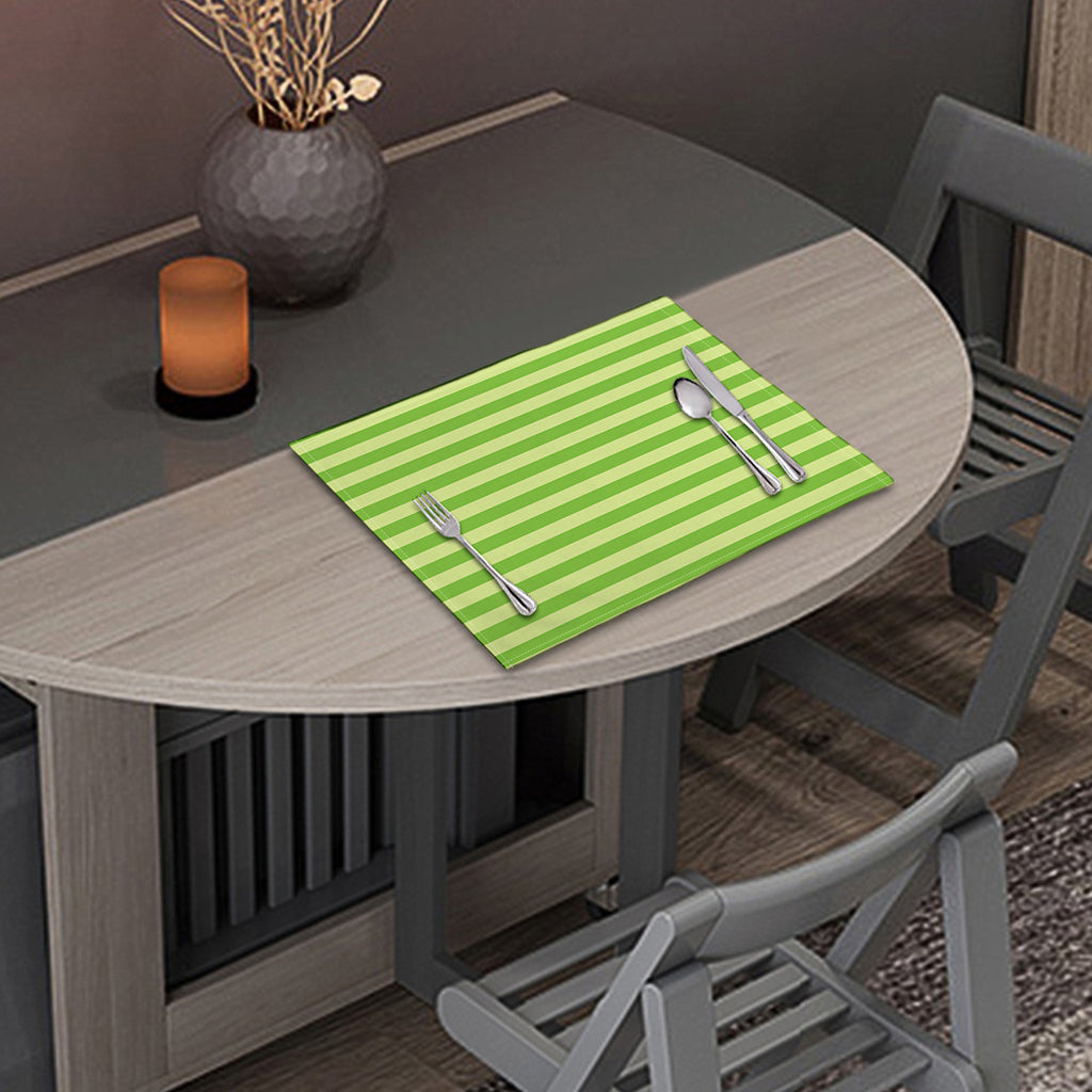Green Striped Pattern Print Placemat