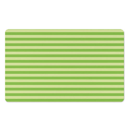 Green Striped Pattern Print Polyester Doormat