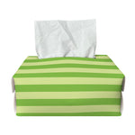 Green Striped Pattern Print Rectangle Tissue Box Cover