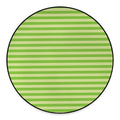 Green Striped Pattern Print Round Floor Mat
