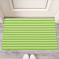 Green Striped Pattern Print Rubber Doormat