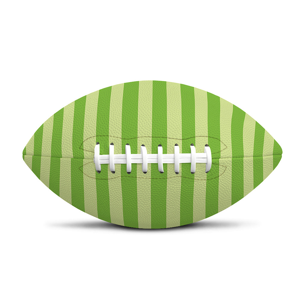 Green Striped Pattern Print Rugby Ball