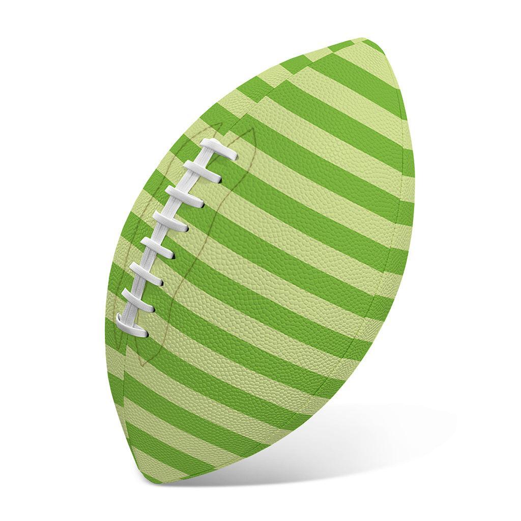 Green Striped Pattern Print Rugby Ball
