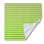 Green Striped Pattern Print Silk Bandana