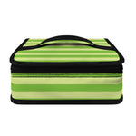 Green Striped Pattern Print Small Lunch Bag
